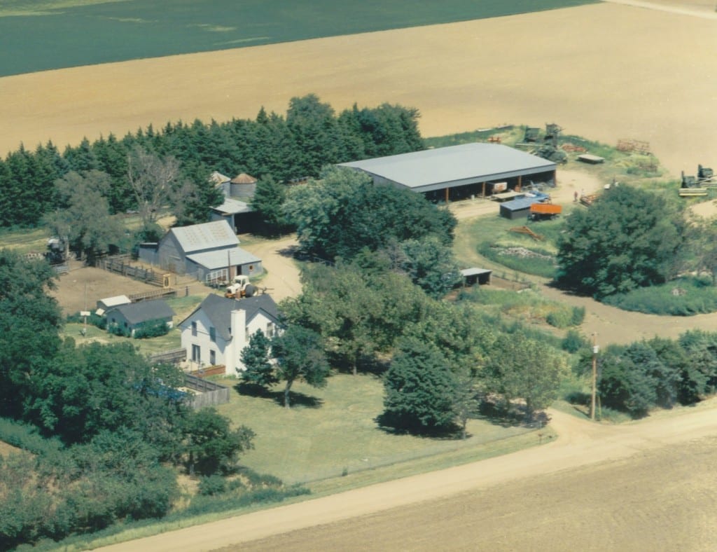 An aerial view of Sarah Smarsh's family farm in Kansas. Courtesy of Sarah Smarsh.