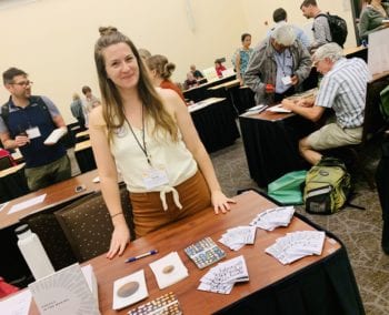 Kristin George Bagdanov at the ASLE author fair in 2019.